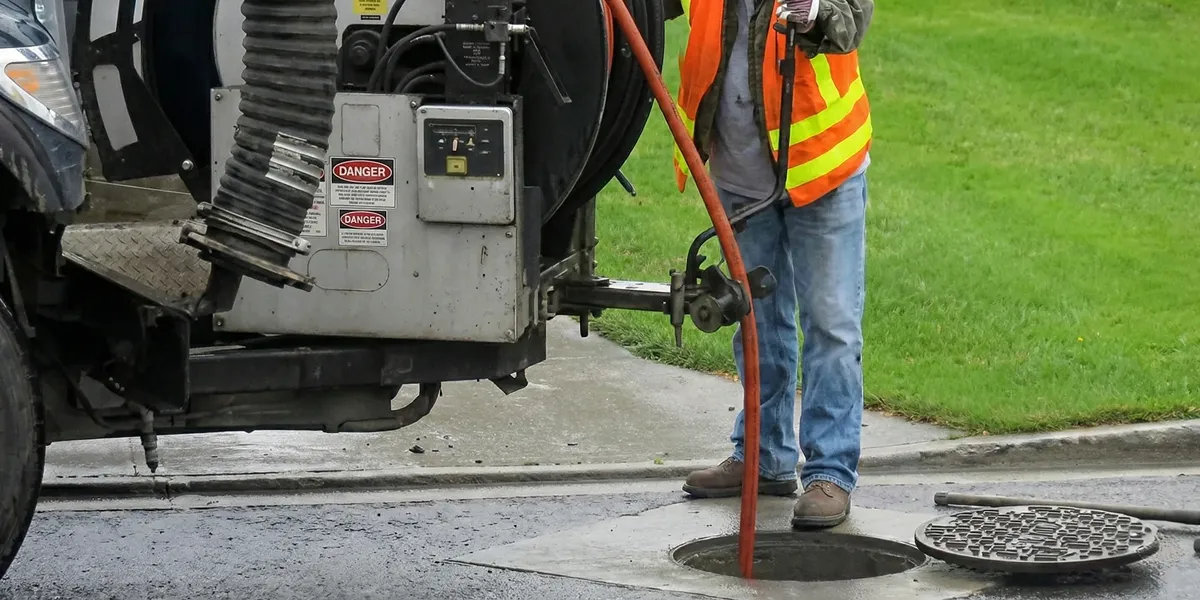 sewage clean up professionals using industrial equipment to remove contaminated wastewater in Pasadena, CA