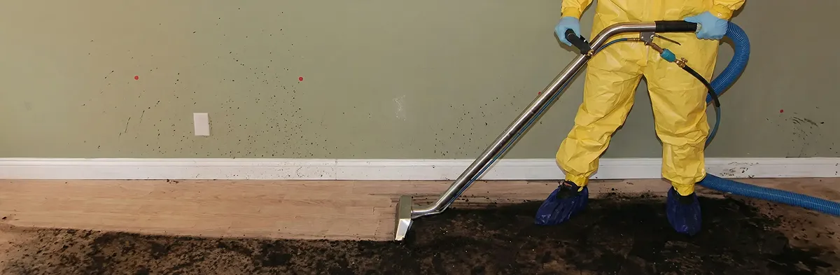 sewage removal service performing deep cleaning and extraction of sewage from an indoor area in Pasadena, CA